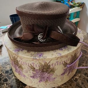Vintage Brown Kentucky Derby Hat
